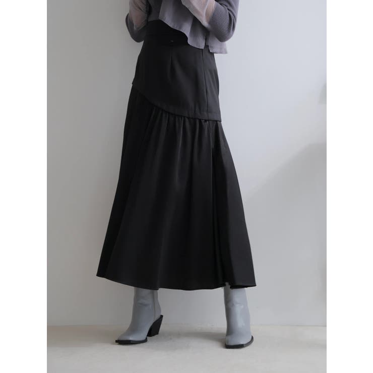 美品】St ANDREWS 黒フレアスカート Mサイズ ダンボールニットスカート