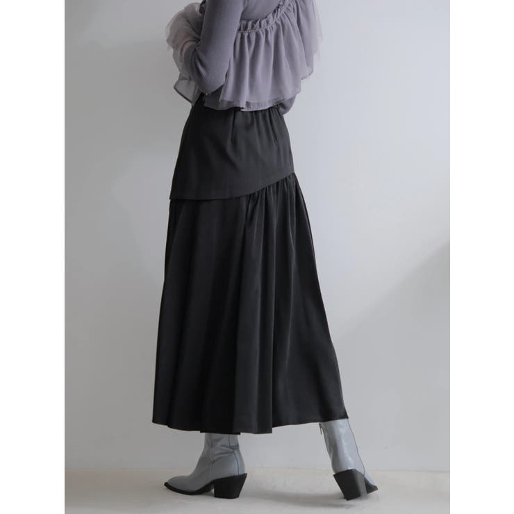 サテンスリットフレアスカート | LADYMADE | 詳細画像19 