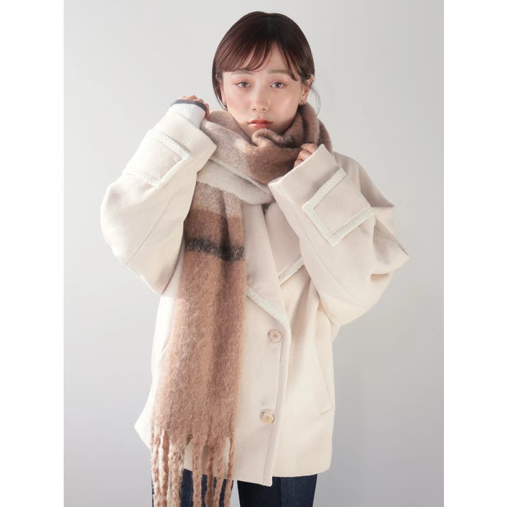 美品♪アドーアADORE♪羊毛コクーンコート36 障れ