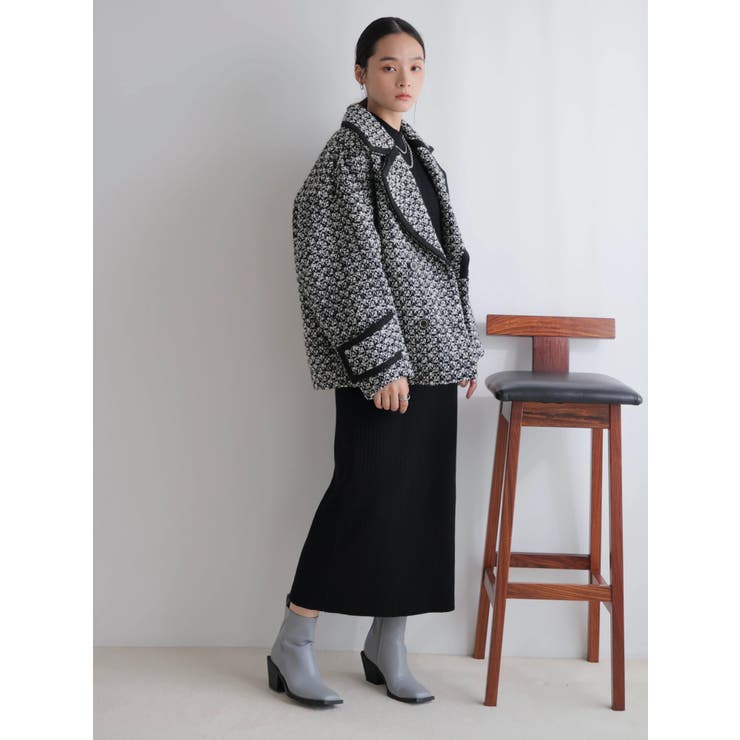 【海外限定】 コクーンショートコート[品番：LINW0002095]｜LADYMADE（レディ ジャケット・アウター