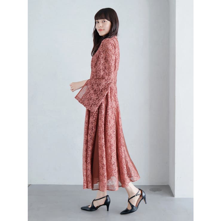シアースリットチュールレースドレス[品番：LINW0002130]｜LADYMADE 