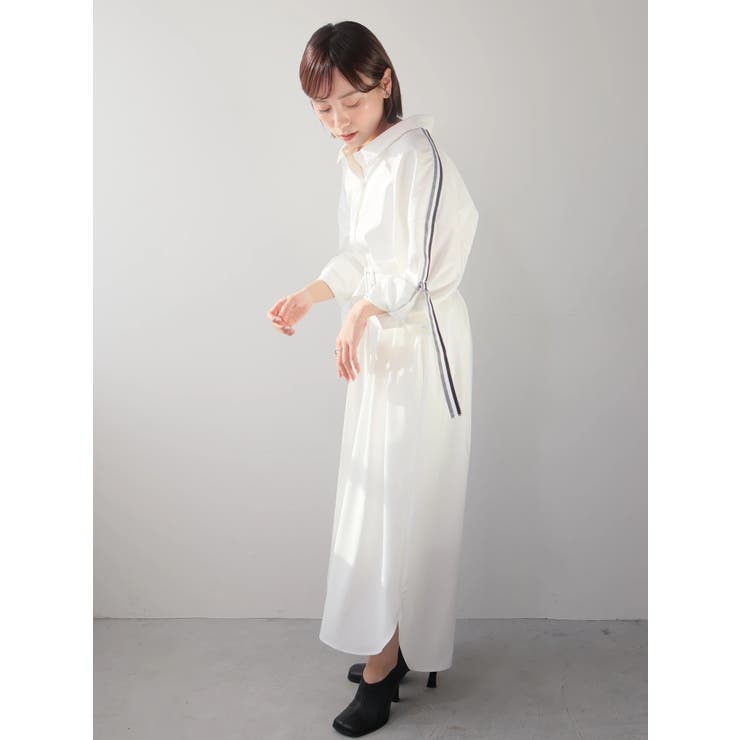 ターンバックロングシャツワンピース[品番：LINW0002185]｜LADYMADE