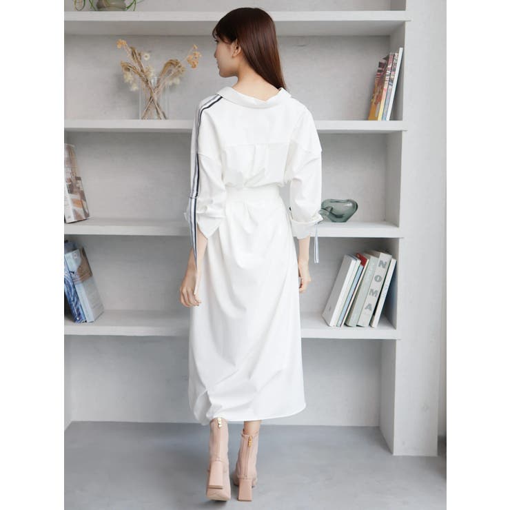 ターンバックロングシャツワンピース[品番：LINW0002185]｜LADYMADE