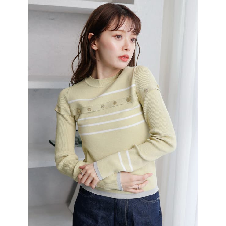 オープンスリーブボーダーニット | LADYMADE | 詳細画像17 