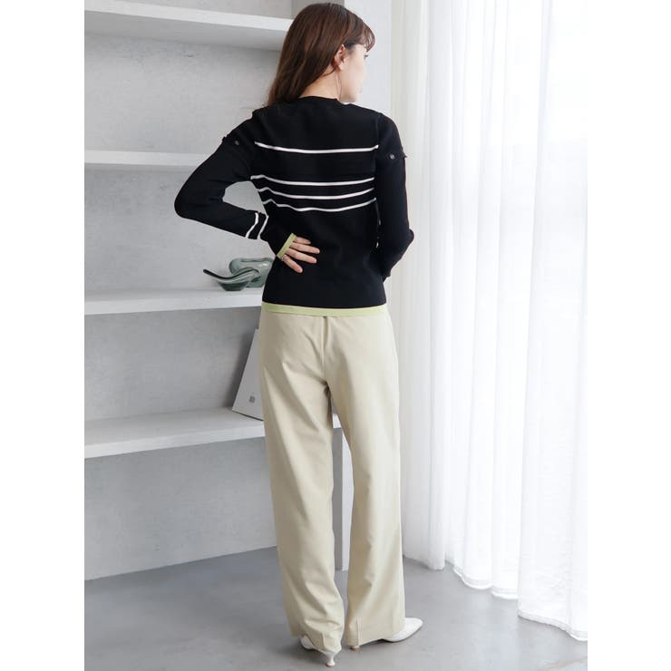 オープンスリーブボーダーニット | LADYMADE | 詳細画像28 