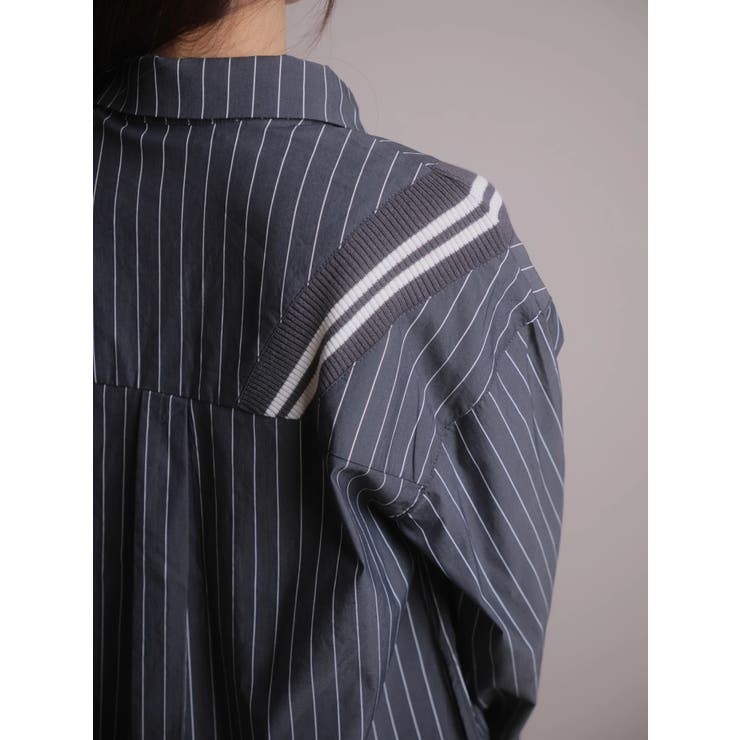 アシメリブライン切替シャツ | LADYMADE | 詳細画像6 