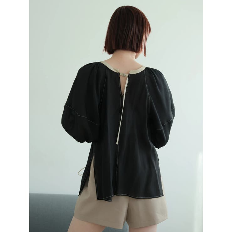 バイカラーボリュームシアーブラウス | LADYMADE | 詳細画像14 