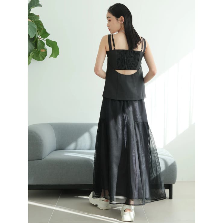 レイヤードキャミ×メッシュスカートセット | LADYMADE | 詳細画像4 