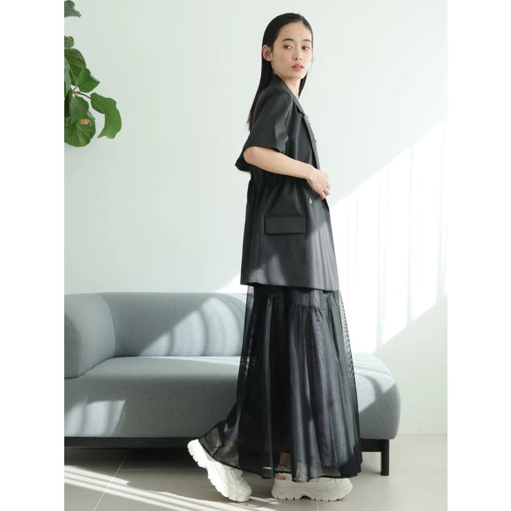 レイヤードキャミ×メッシュスカートセット | LADYMADE | 詳細画像6 