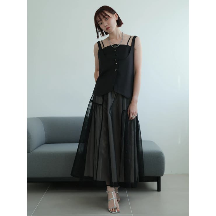 レイヤードキャミ×メッシュスカートセット | LADYMADE | 詳細画像10 