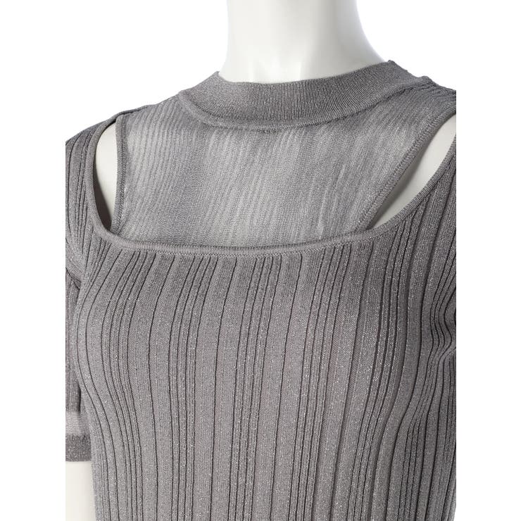 スリットシアーレイヤードラメニット | LADYMADE | 詳細画像24 