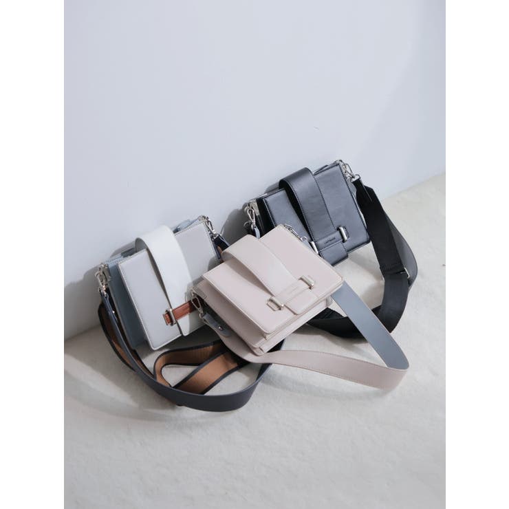 2WAYベルトスクエアショルダーバッグ[品番:LINW0002385 2WAYベルトスクエアショルダーバッグ[品番:LINW0002385