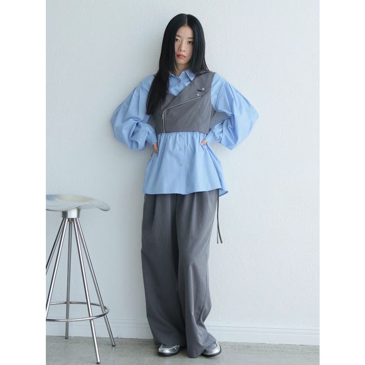 ライダースアシメビスチェ[品番：LINW0002441]｜LADYMADE（レディメイド）のレディースファッション通販｜SHOPLIST（ショップリスト）