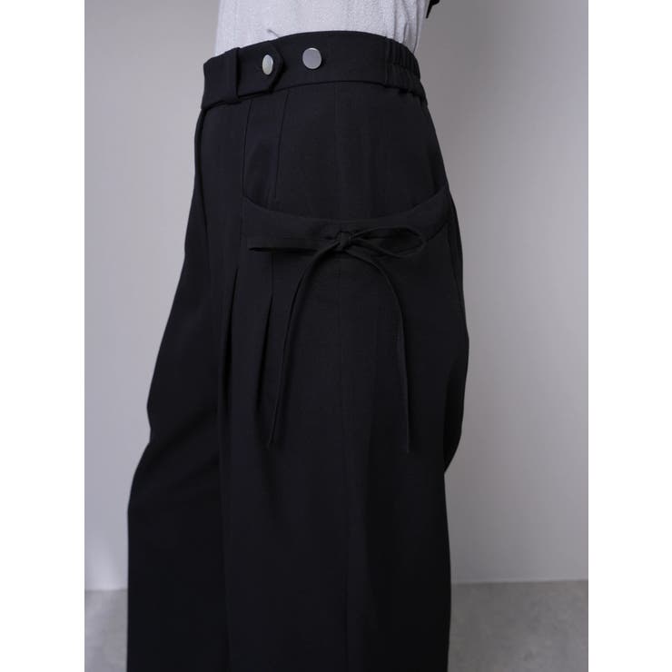 アシメリボンポケットタックワイドパンツ | LADYMADE | 詳細画像17 