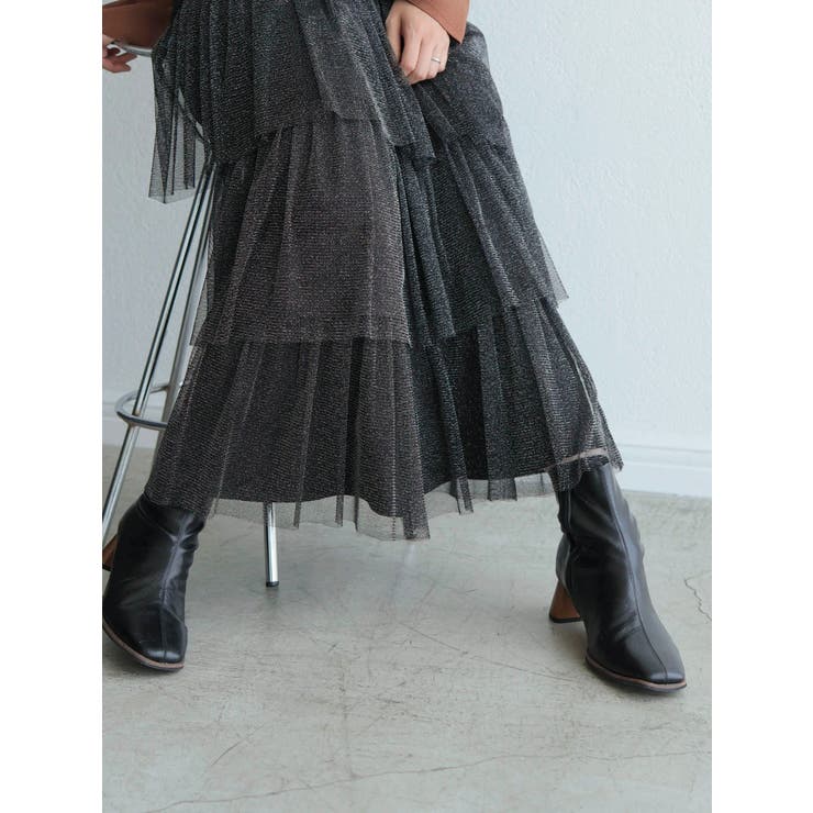 ラメチュールフリルティアードスカート | LADYMADE | 詳細画像8 