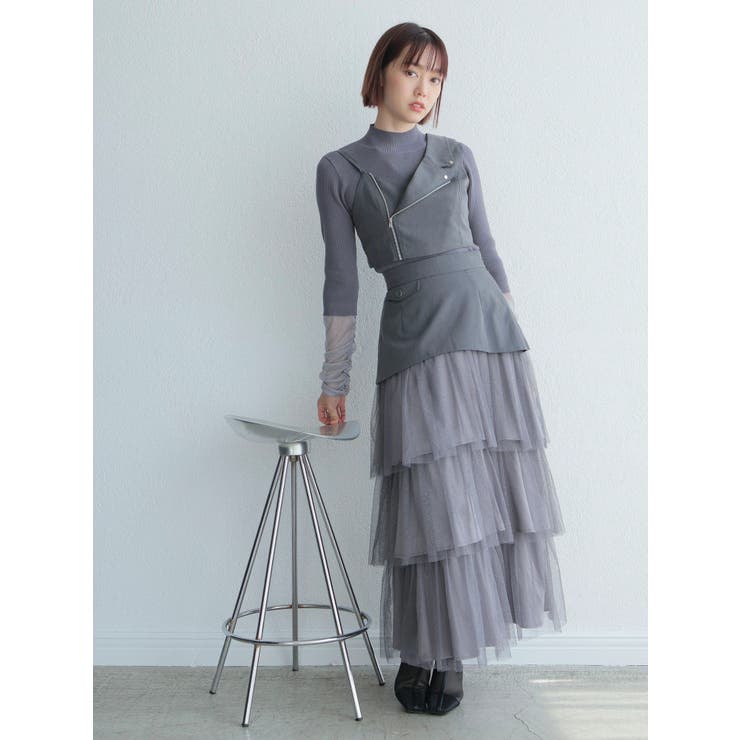 ラメチュールフリルティアードスカート | LADYMADE | 詳細画像13 