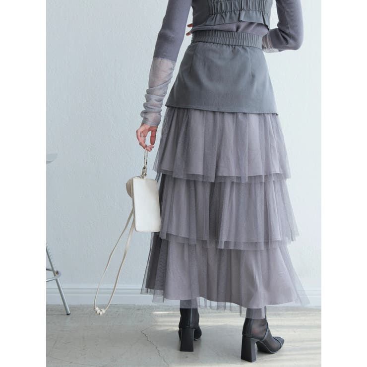 ラメチュールフリルティアードスカート | LADYMADE | 詳細画像17 