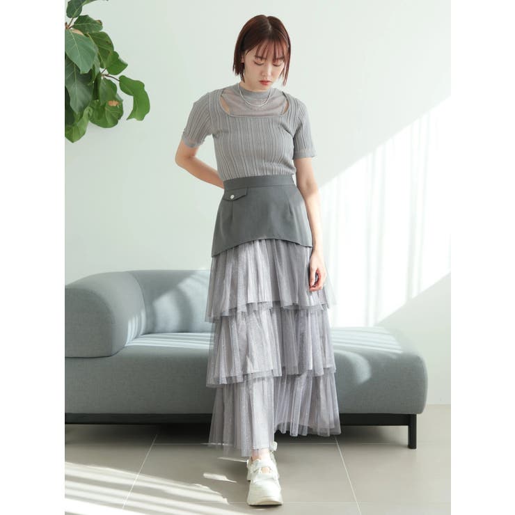 ラメチュールフリルティアードスカート | LADYMADE | 詳細画像25 