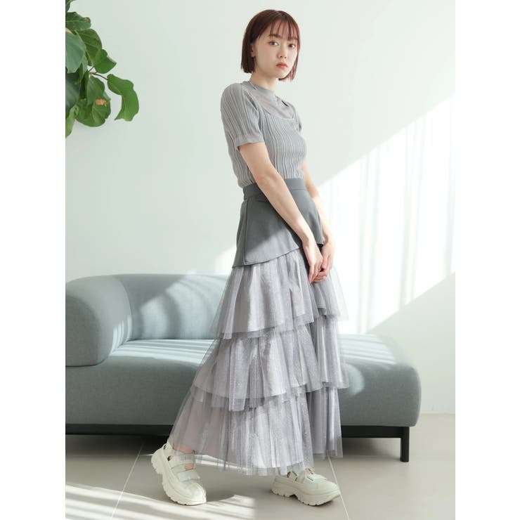 ラメチュールフリルティアードスカート | LADYMADE | 詳細画像26 