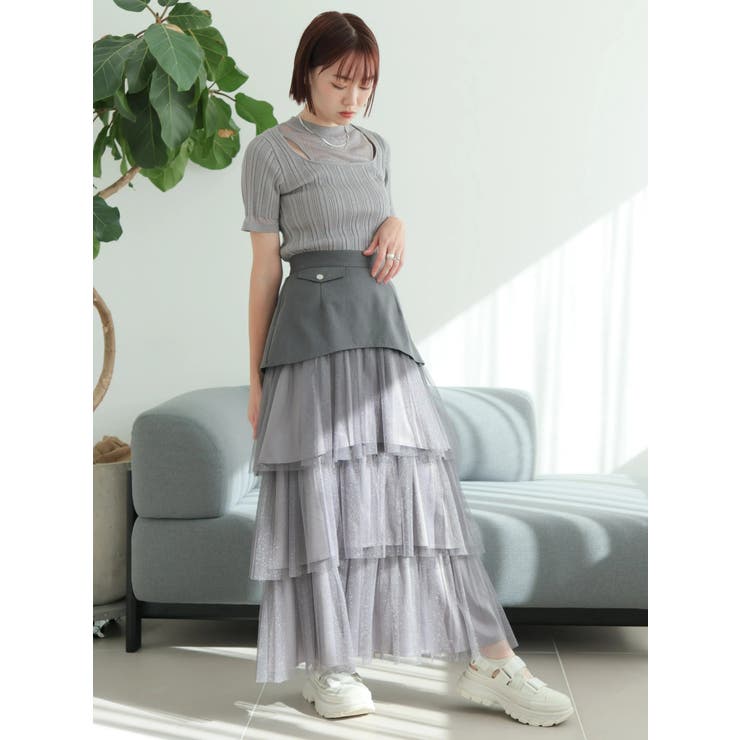 ラメチュールフリルティアードスカート | LADYMADE | 詳細画像27 