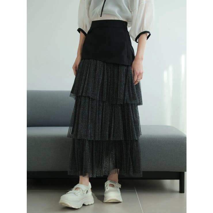 ラメチュールフリルティアードスカート | LADYMADE | 詳細画像35 