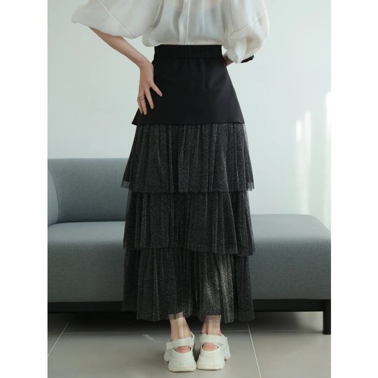 ラメチュールフリルティアードスカート | LADYMADE | 詳細画像36 