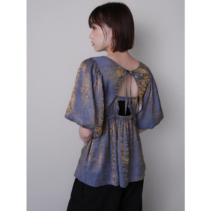 メタリックリボンボレロ×キャミセット[品番：LINW0002447