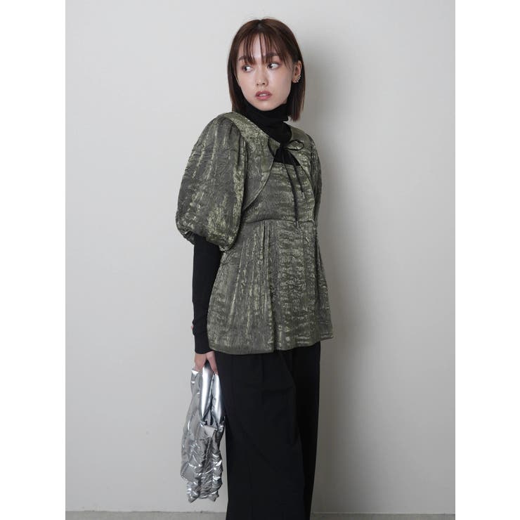 メタリックリボンボレロ×キャミセット メタリックリボンボレロ×キャミセット[品番：LINW0002447