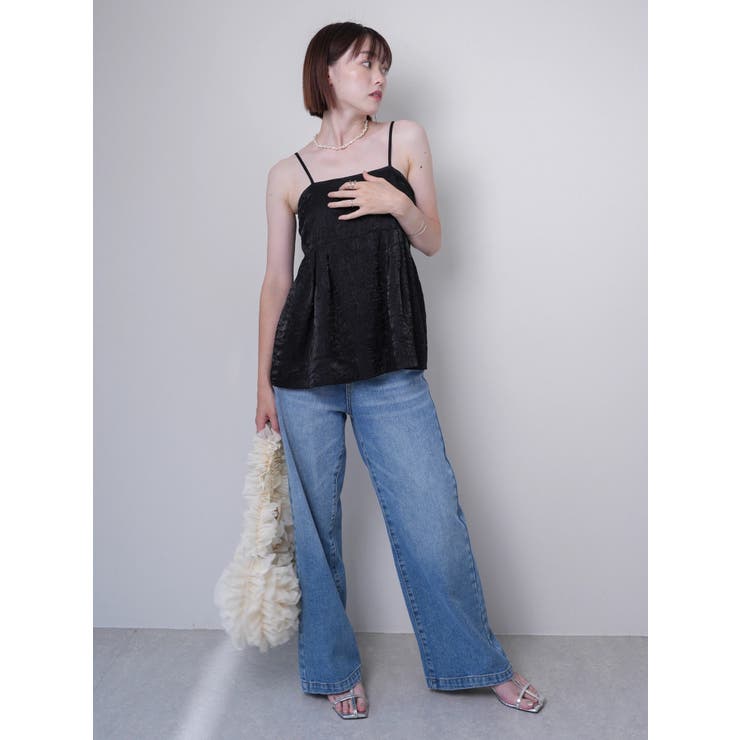 メタリックリボンボレロ×キャミセット[品番：LINW0002447