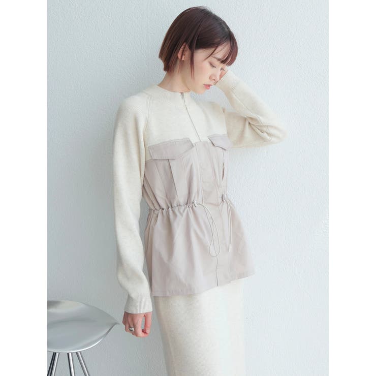 ワークポケットドッキングニットワンピース | LADYMADE | 詳細画像6 