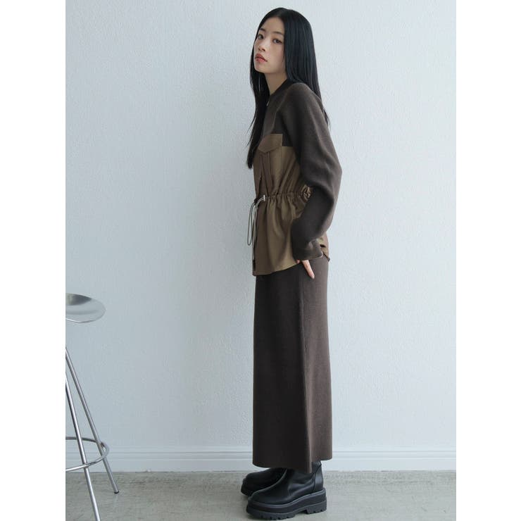 ワークポケットドッキングニットワンピース | LADYMADE | 詳細画像12 