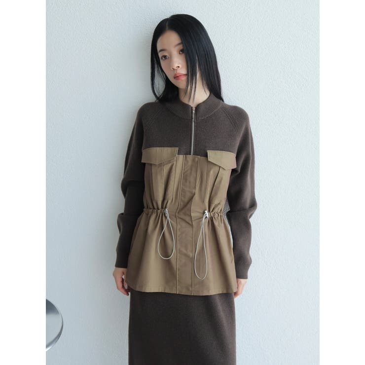 ワークポケットドッキングニットワンピース | LADYMADE | 詳細画像18 