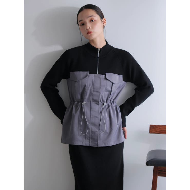 ワークポケットドッキングニットワンピース | LADYMADE | 詳細画像24 