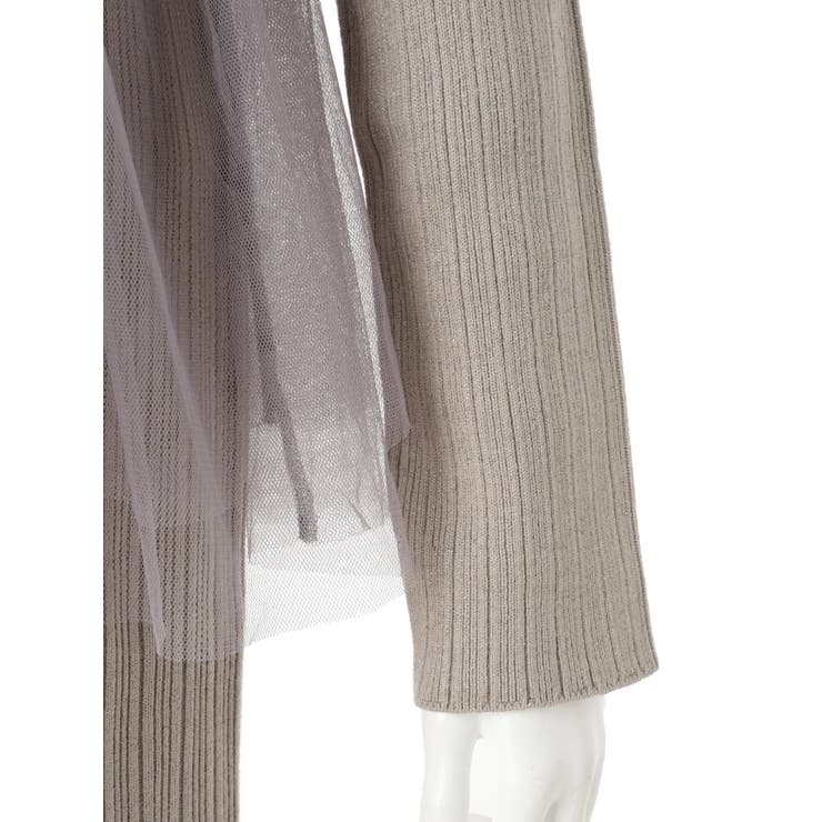 リボンチュールトップス×ラメニットワンピースセット | LADYMADE | 詳細画像26 