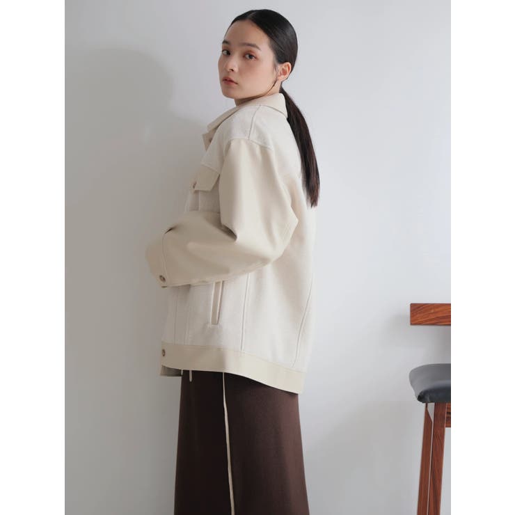大人女性の フェイクレザー中綿ジャケット[品番：LINW0002469]｜LADYMADE ジャケット・アウター