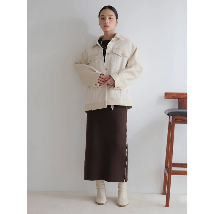 フェイクレザー中綿ジャケット | LADYMADE | 詳細画像8 