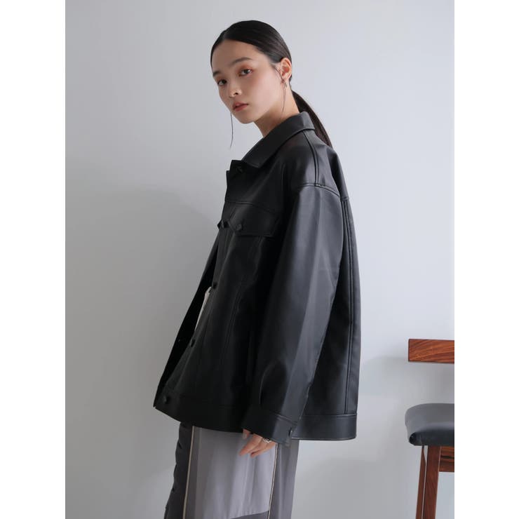 フェイクレザー中綿ジャケット | LADYMADE | 詳細画像17 