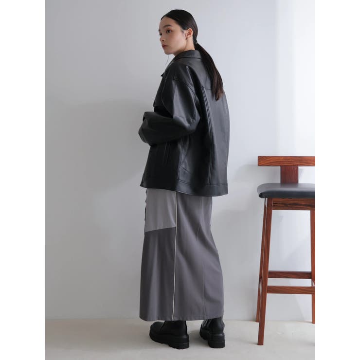 フェイクレザー中綿ジャケット[品番：LINW0002469]｜LADYMADE