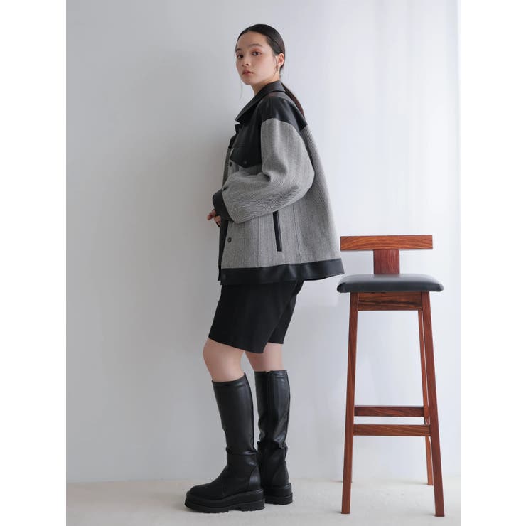 フェイクレザー中綿ジャケット | LADYMADE | 詳細画像31 