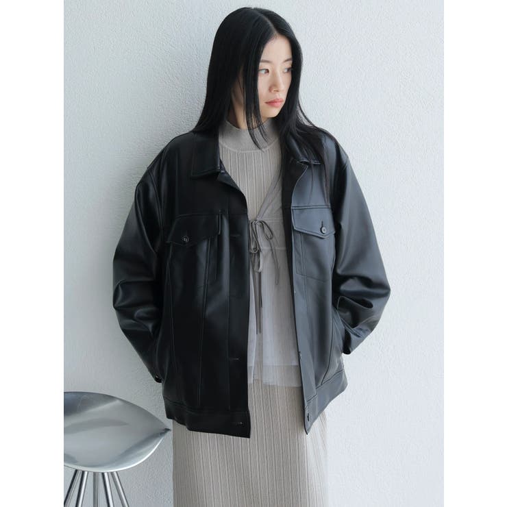 フェイクレザー中綿ジャケット | LADYMADE | 詳細画像37 