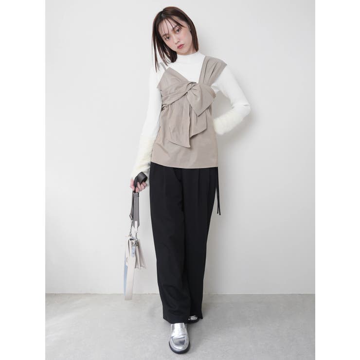 フェザースリーブニット×リボンキャミSET | LADYMADE | 詳細画像14 