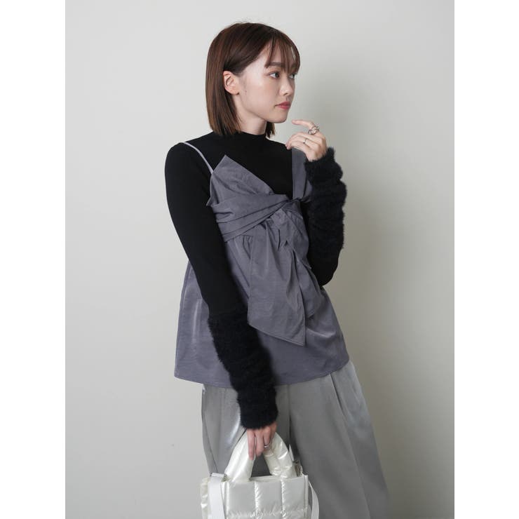 フェザースリーブニット×リボンキャミSET | LADYMADE | 詳細画像19 