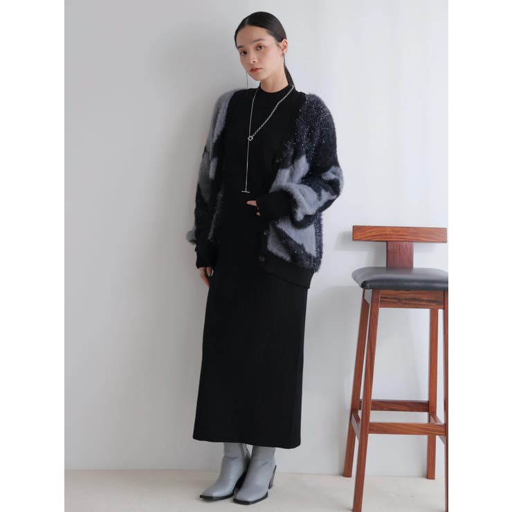 ラメフェザージャガードニットカーディガン | LADYMADE | 詳細画像28 