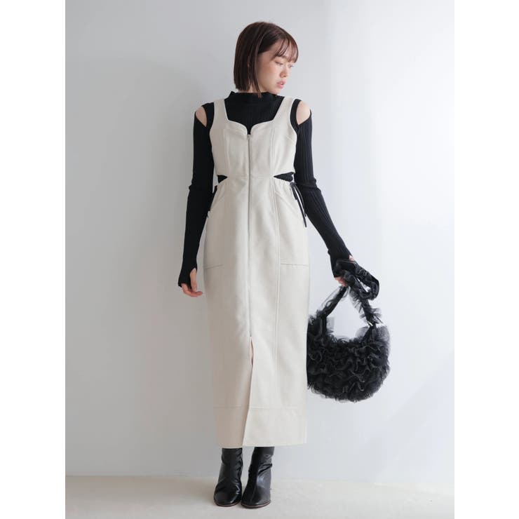 フロントジップサイドリボンジャンスカ | LADYMADE | 詳細画像4 