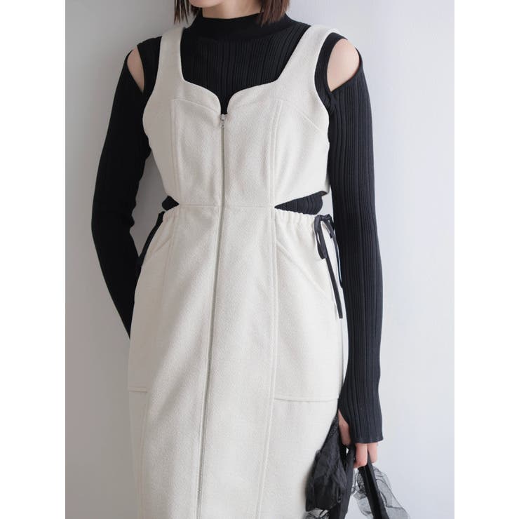 フロントジップサイドリボンジャンスカ | LADYMADE | 詳細画像5 