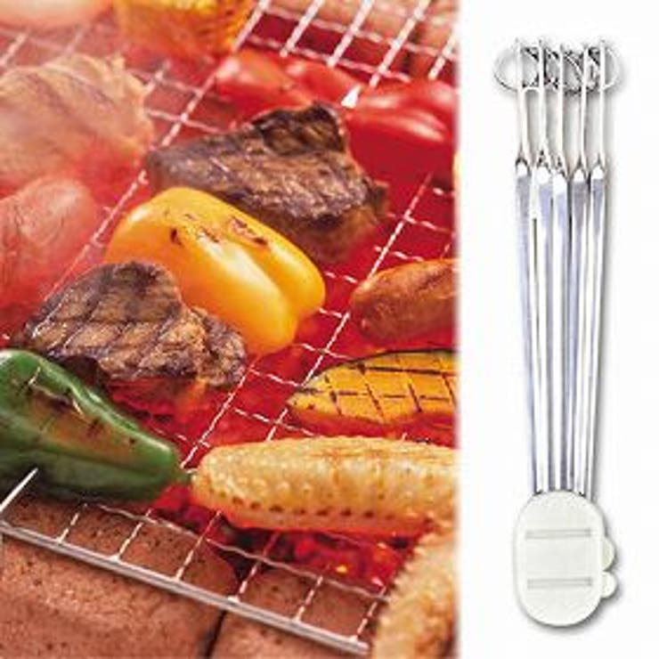 焼き串 ステンレス製 21cm 5本入 ケース付 キッチンツール キッチン用品 | livingut | 詳細画像1 