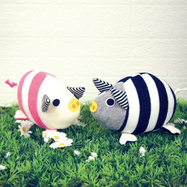 ガラガラ ぬいぐるみ しましま子ぶたさん | livingut | 詳細画像6 