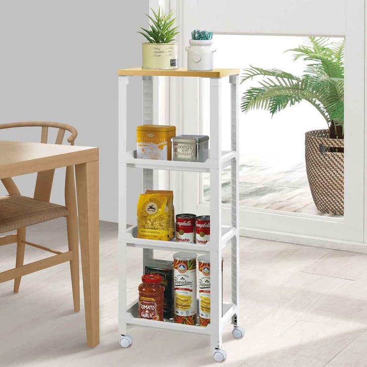 キッチンワゴン コネクトラックミニ ウッドトップタイプ | livingut | 詳細画像1 