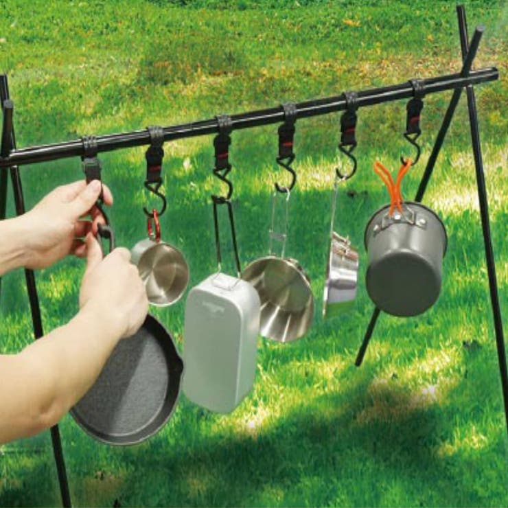 ハンギングラック フック6個付 コンパクトハンガーラック | livingut | 詳細画像2 