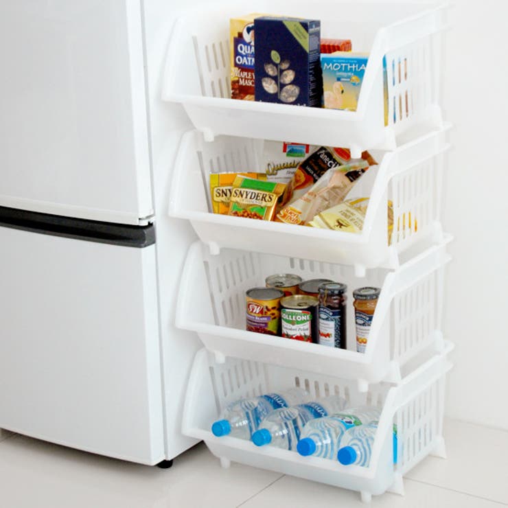 キッチン収納 積み重ねバスケット ストッカー | livingut | 詳細画像4 